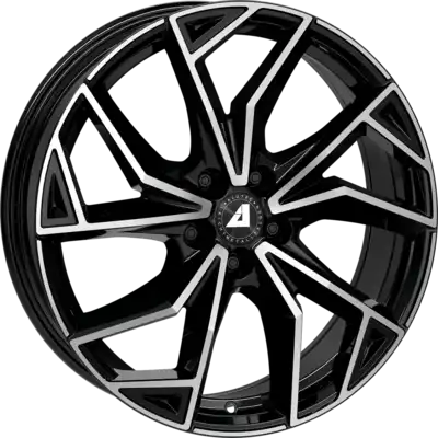 7x17 Alutec ADX.02 Diamond Black Front Polished Alloy Wheels Image
